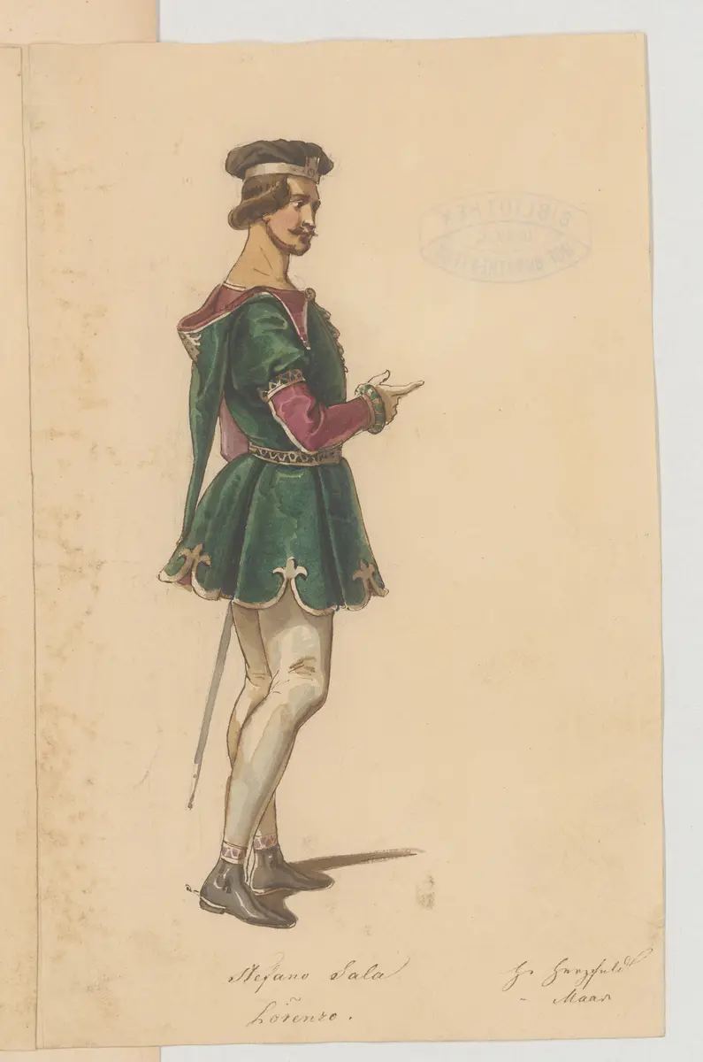 Imelda Lambertazzi, Titel der Serie: Figurinen des k.k. Hof-Burgtheaters