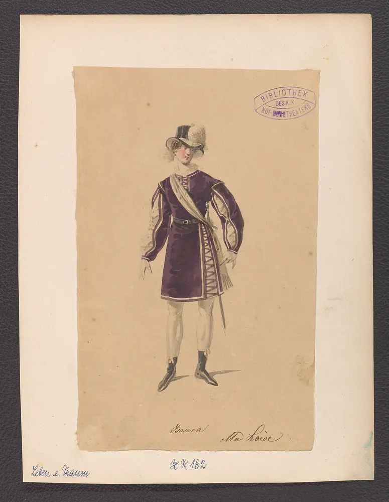 Das Leben ein Traum, Originaltitel: La vida es sueño, Titel der Serie: Figurinen des k.k. Hof-Burgtheaters