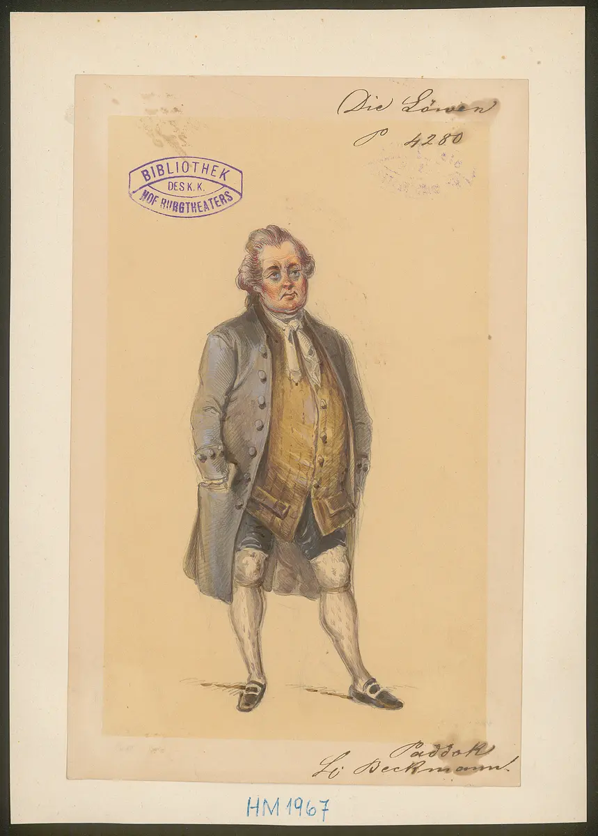 Die Löwen von ehedem, Titel der Serie: Figurinen des k.k. Hof-Burgtheaters