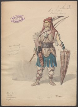 Kriemhilds Tod, Weiterer Titel: Die Nibelungen, Titel der Serie: Figurinen des k.k. Hof-Burgtheaters