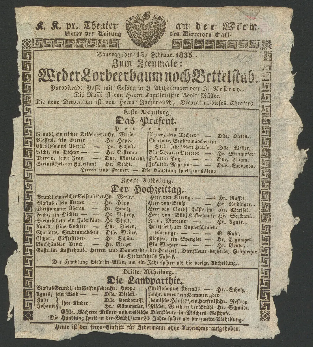 Weder Lorbeerbaum noch Bettelstab