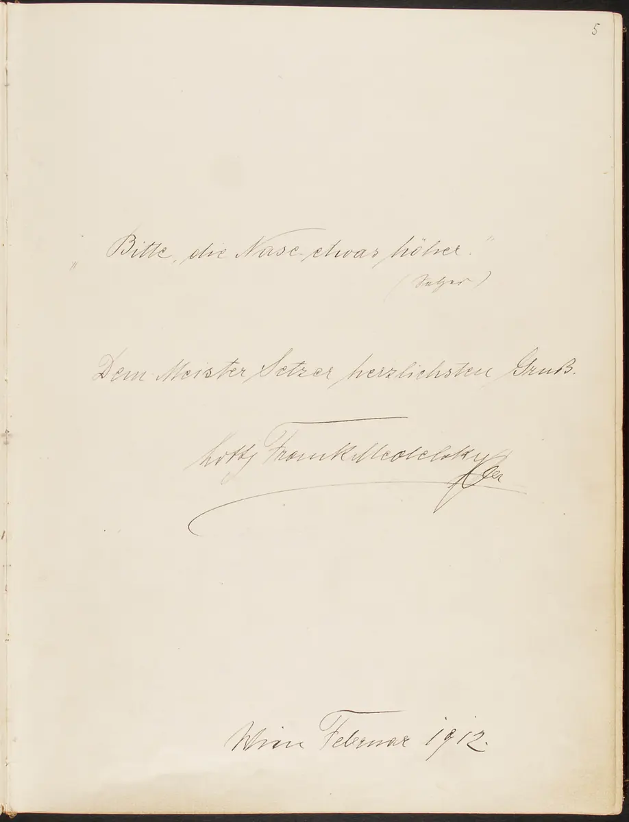 Gästebuch. Atelier Franz-Xaver Setzer, Wien
