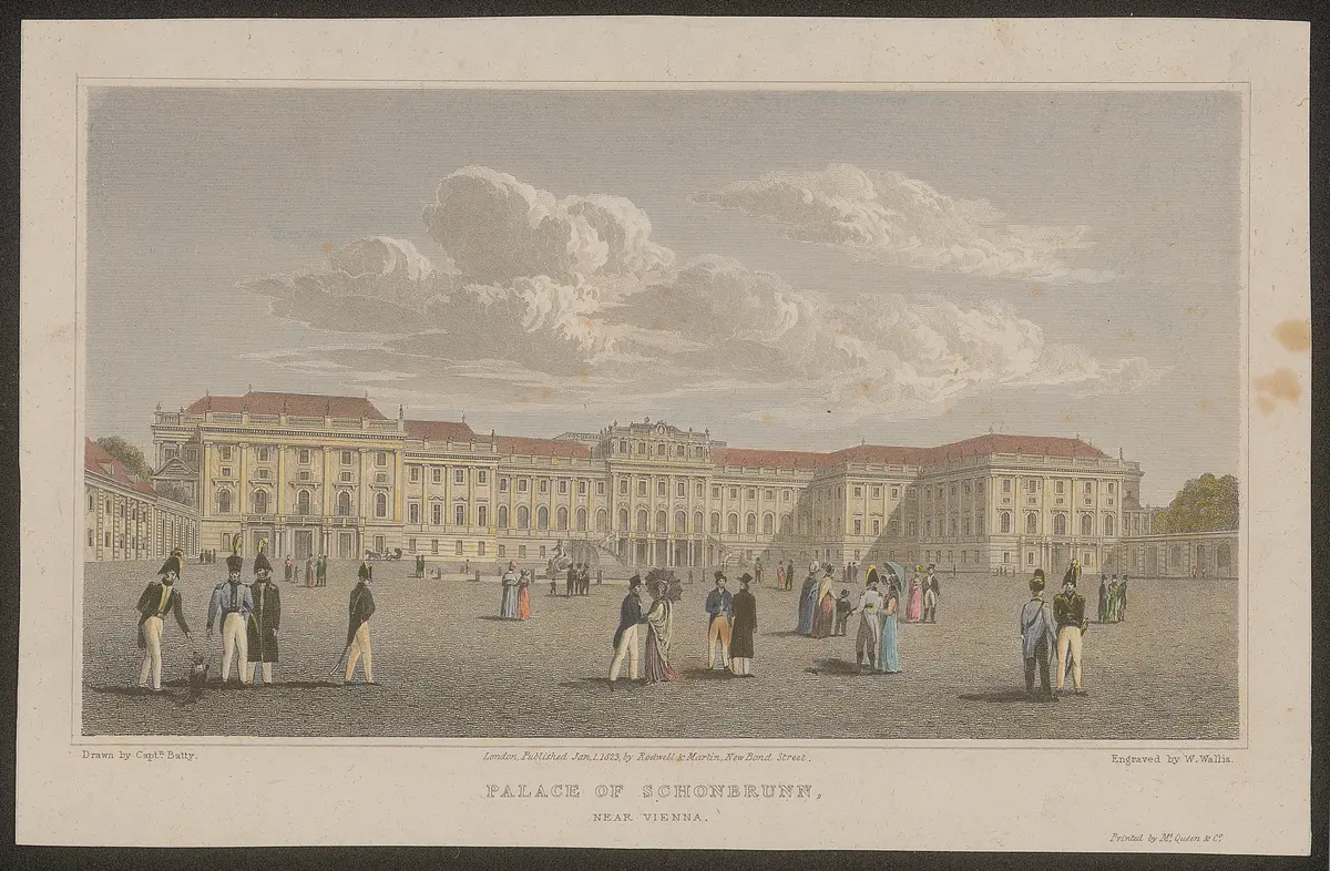 Wien (allgemein), Schloss Schönbrunn, Titel in Vorlageform: Palace of Schonbrunn near Vienna