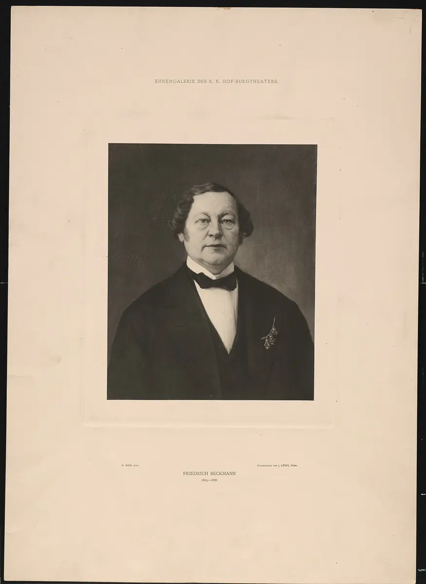 Friedrich Beckmann, Titel der Serie: Ehrengalerie des K.K. Hof-Burgtheaters