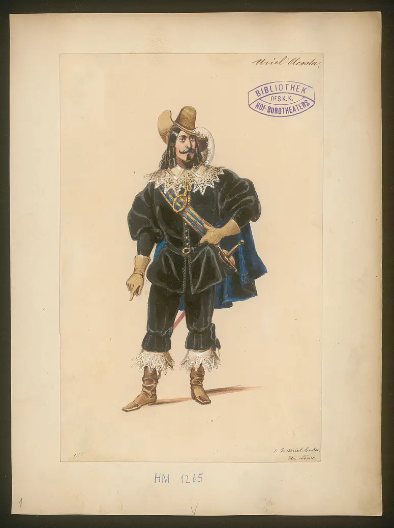 Uriel Acosta, Titel der Serie: Figurinen des k.k. Hof-Burgtheaters