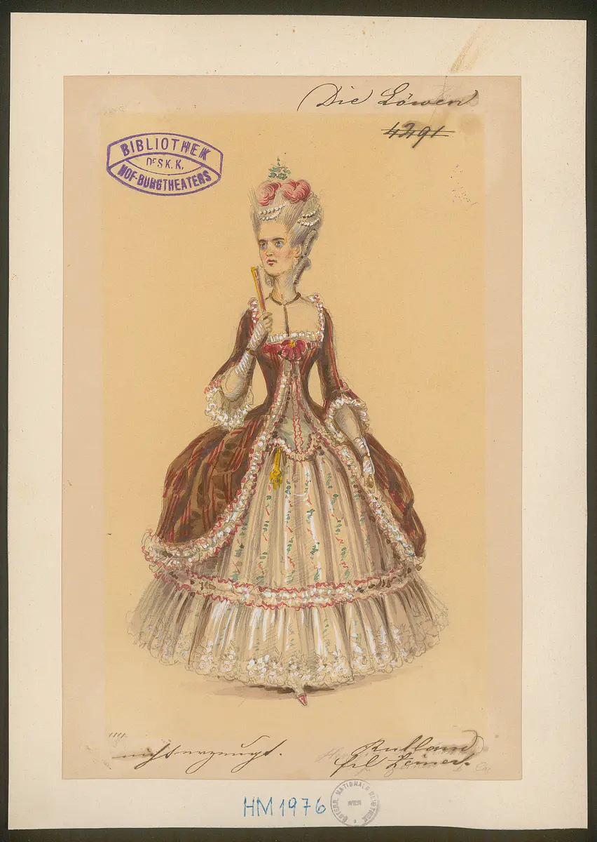 Die Löwen von ehedem, Titel der Serie: Figurinen des k.k. Hof-Burgtheaters