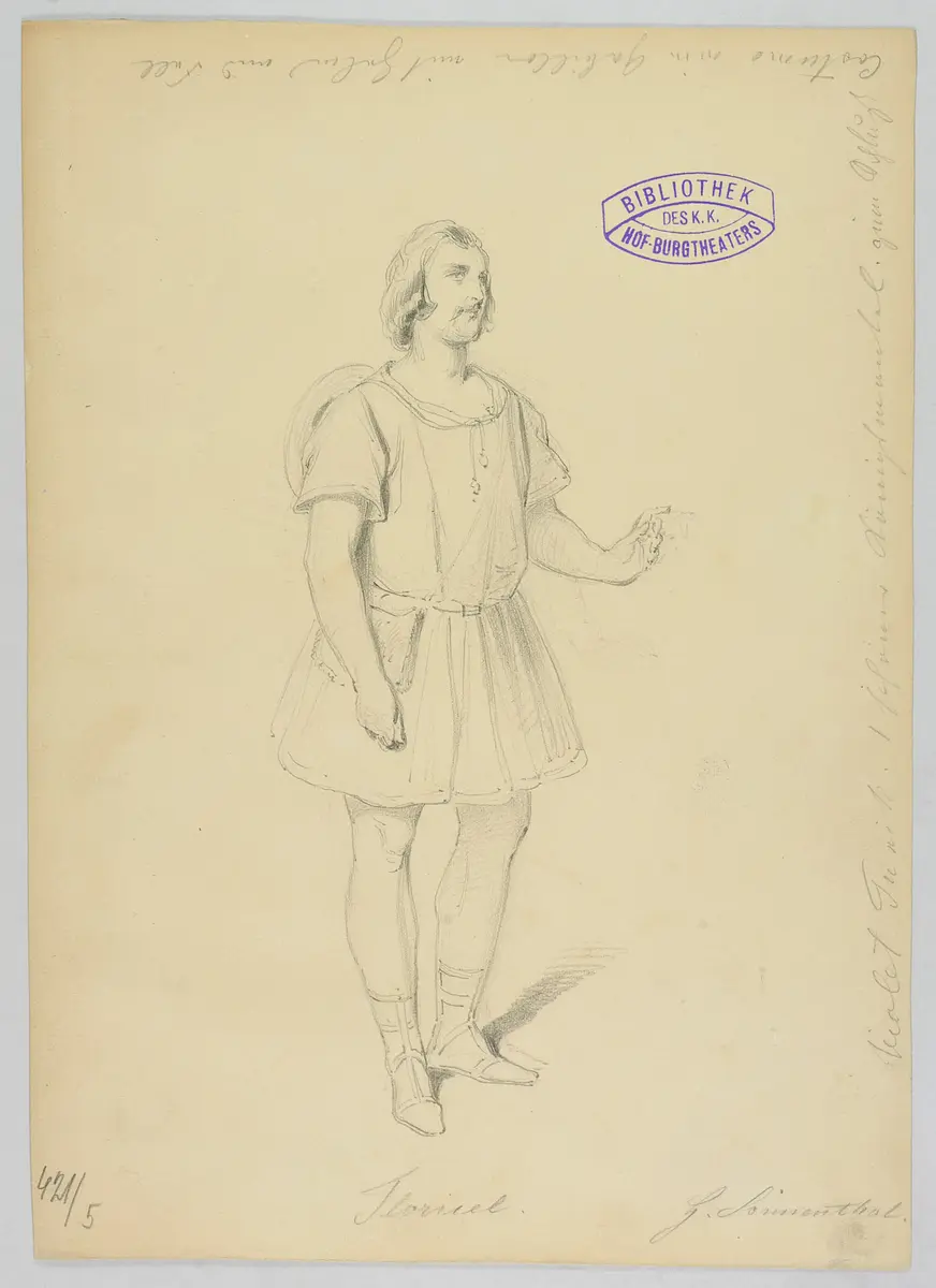 Ein Wintermärchen, Originaltitel: The Winter's Tale, Titel der Serie: Figurinen des k.k. Hof-Burgtheaters