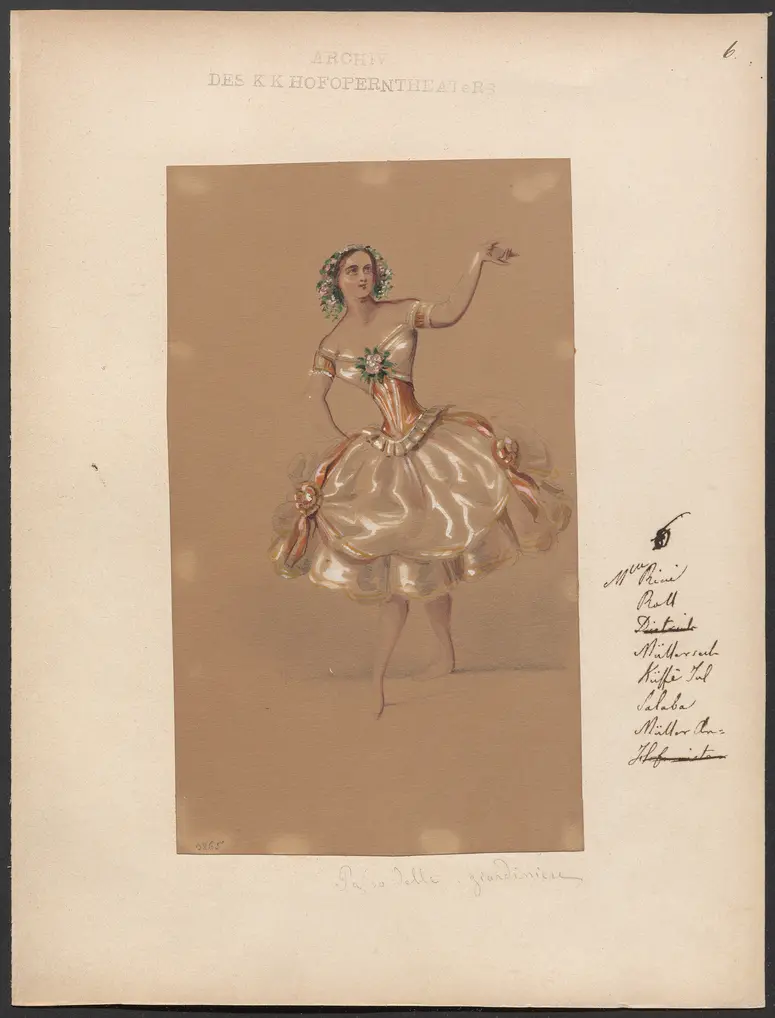 Juliska, Titel der Serie: Figurinen des k.k. Hofoperntheaters