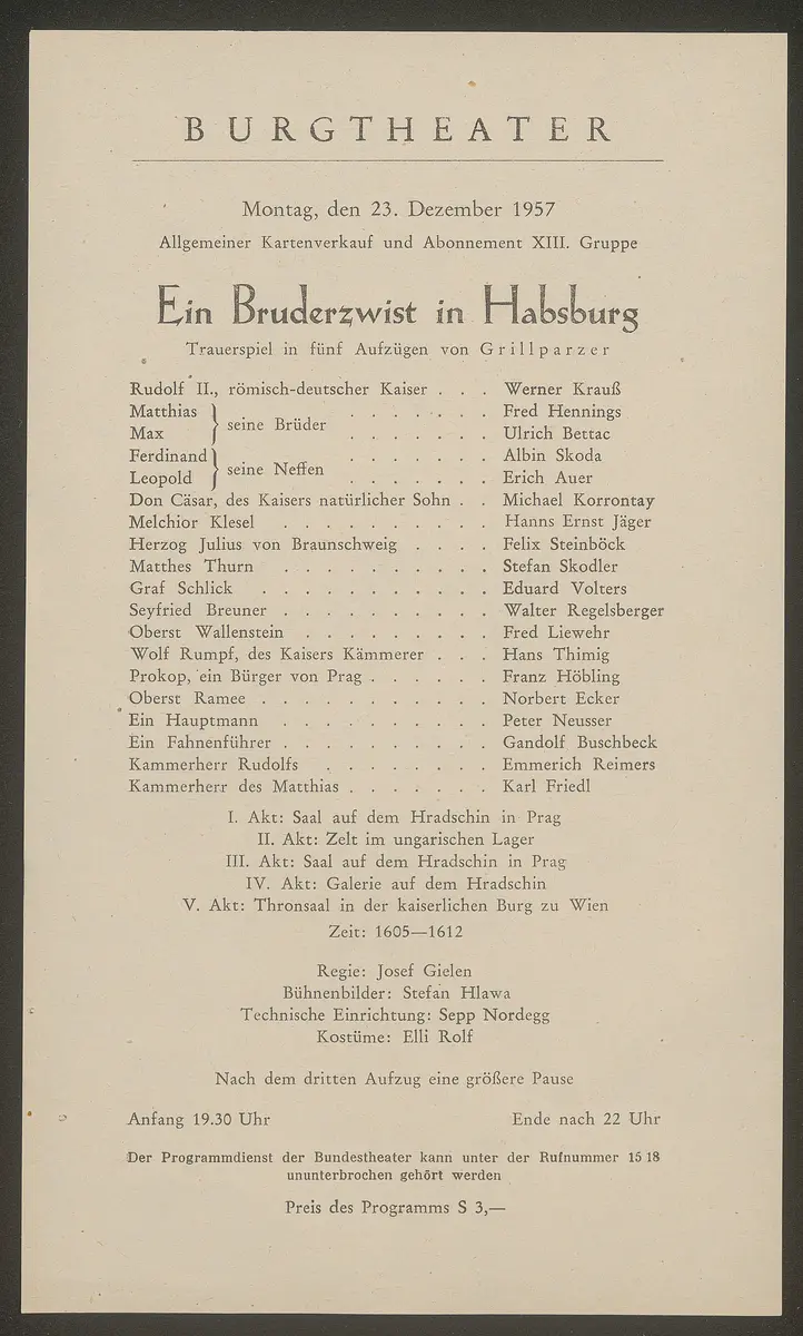 Ein Bruderzwist in Habsburg