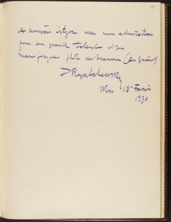 Gästebuch. Atelier Franz-Xaver Setzer, Wien