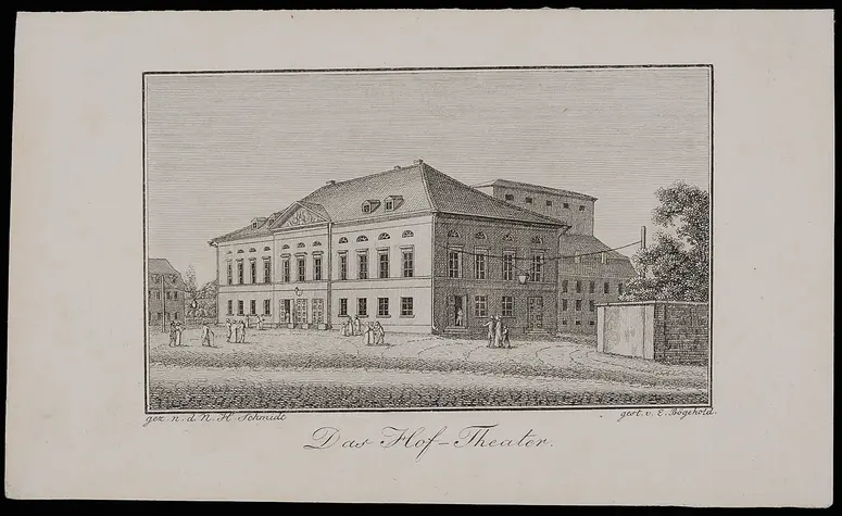 Weimar, Hoftheater, Titel in Vorlageform: Das Hof-Theater