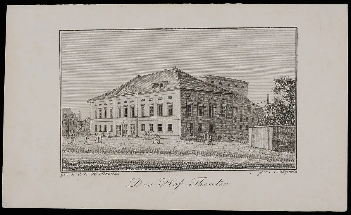 Weimar, Hoftheater, Titel in Vorlageform: Das Hof-Theater