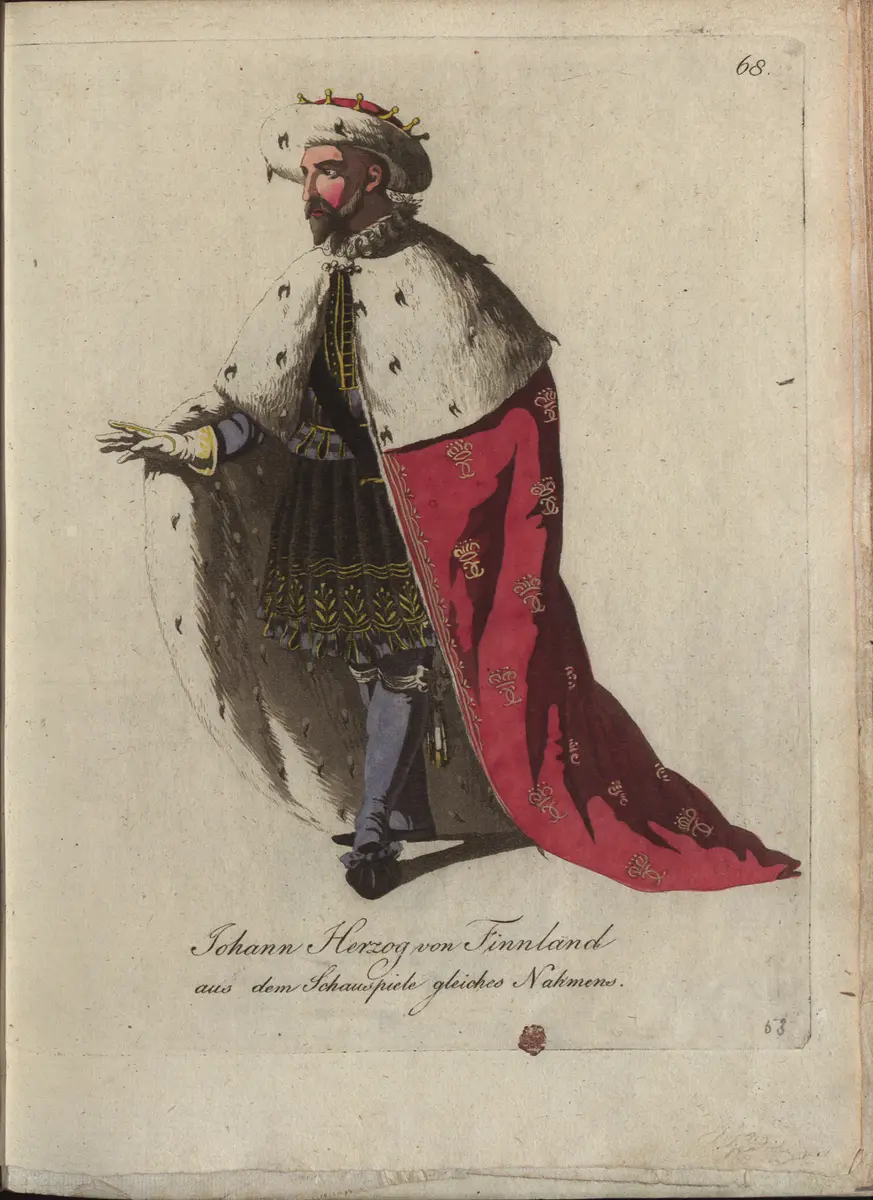 Johann, Herzog von Finnland, Titel der Serie: Auswahl schöner Costumes für Theater- und Ball-Anzüge