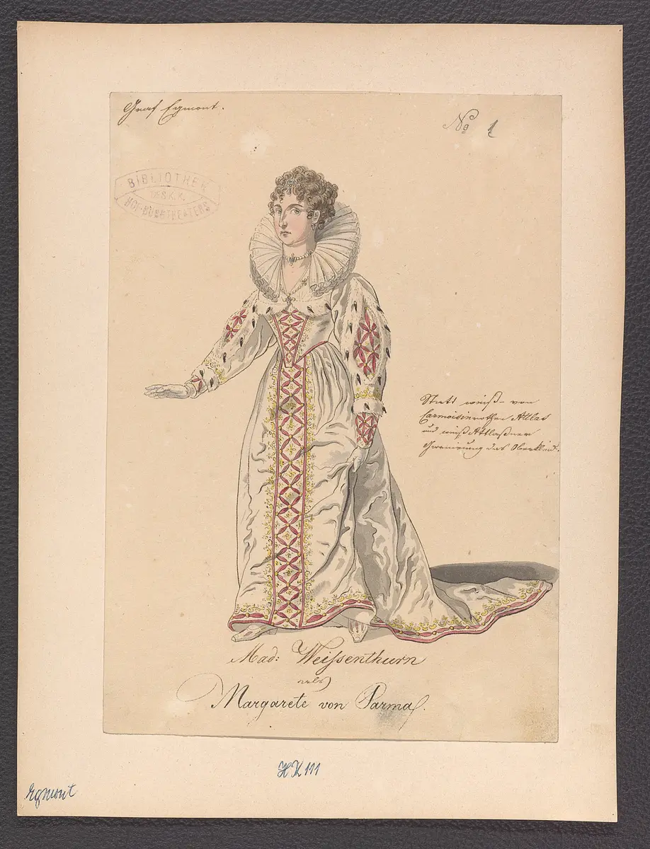 Egmont, Titel der Serie: Figurinen des k.k. Hof-Burgtheaters