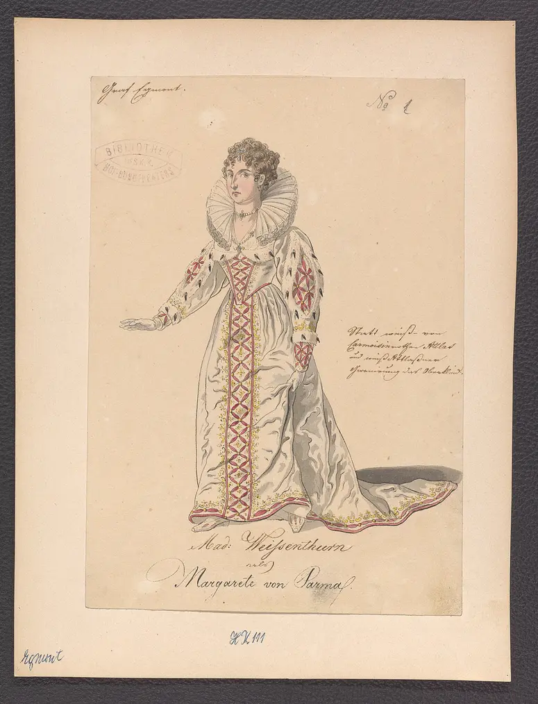 Egmont, Titel der Serie: Figurinen des k.k. Hof-Burgtheaters