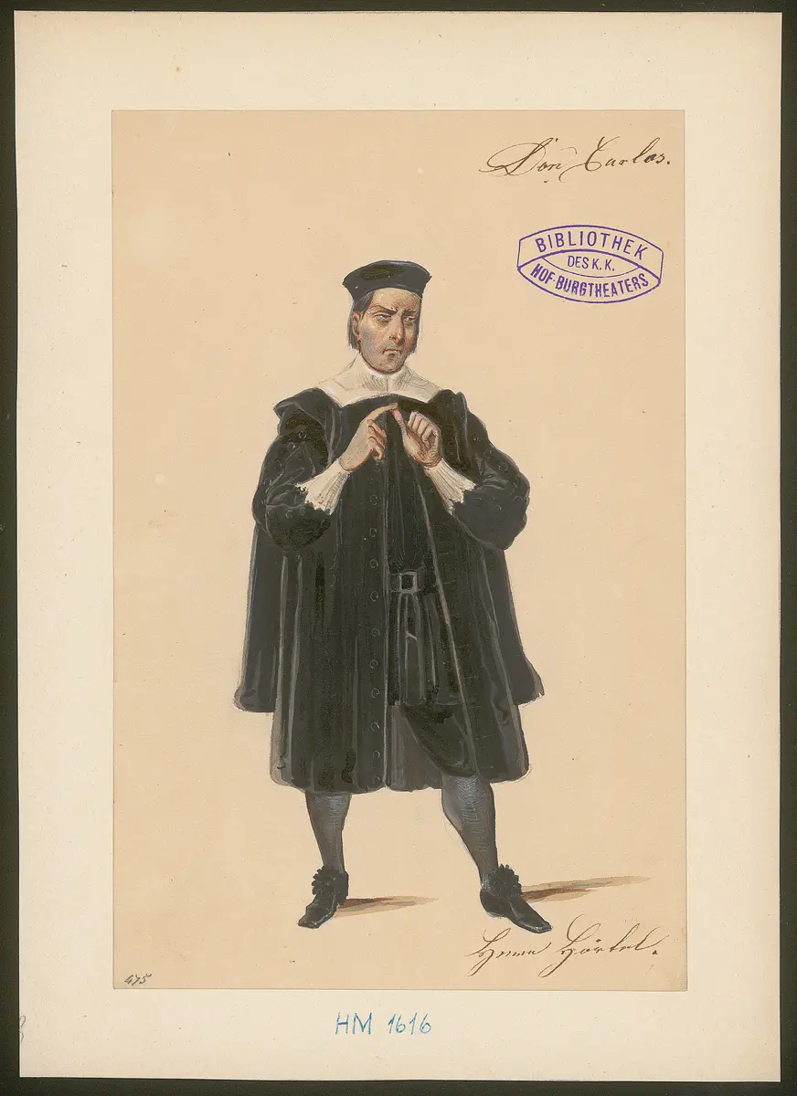 Don Carlos, Infant von Spanien, Originaltitel: Don Karlos, Infant von Spanien, Titel der Serie: Figurinen des k.k. Hof-Burgtheaters