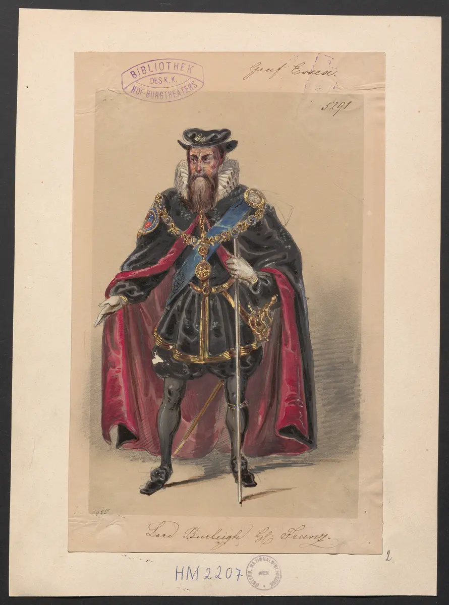 Graf Essex, Titel der Serie: Figurinen des k.k. Hof-Burgtheaters