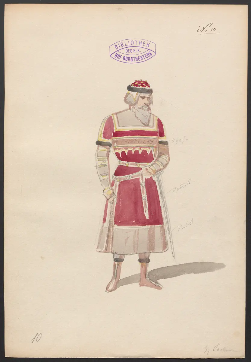 Lady Gloster, Titel der Serie: Figurinen des k.k. Hof-Burgtheaters