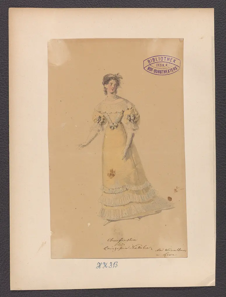Figurinen des k.k. Hof-Burgtheaters, Originaltitel: Prinz Friedrich von Homburg, Titel der Veranstaltung: Die Schlacht bei Fehrbellin
