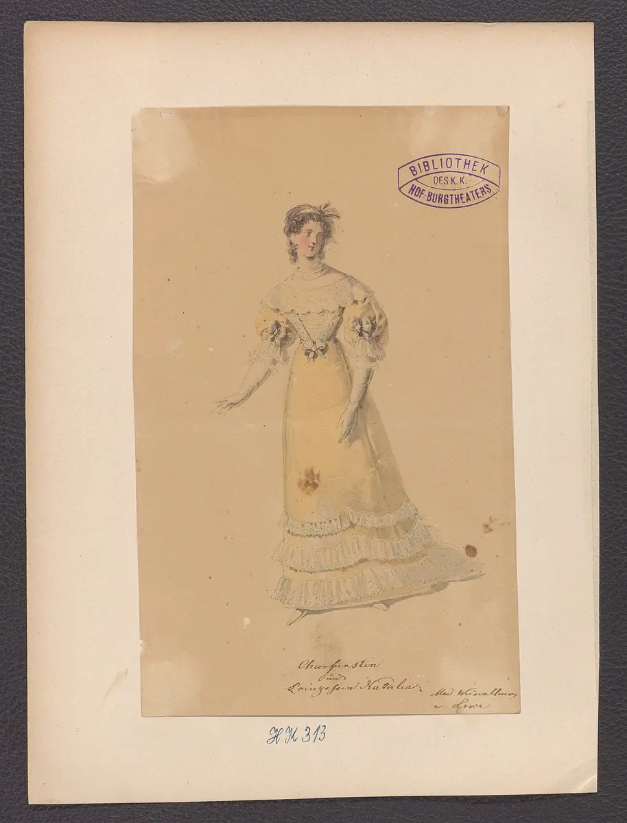 Figurinen des k.k. Hof-Burgtheaters, Originaltitel: Prinz Friedrich von Homburg, Titel der Veranstaltung: Die Schlacht bei Fehrbellin