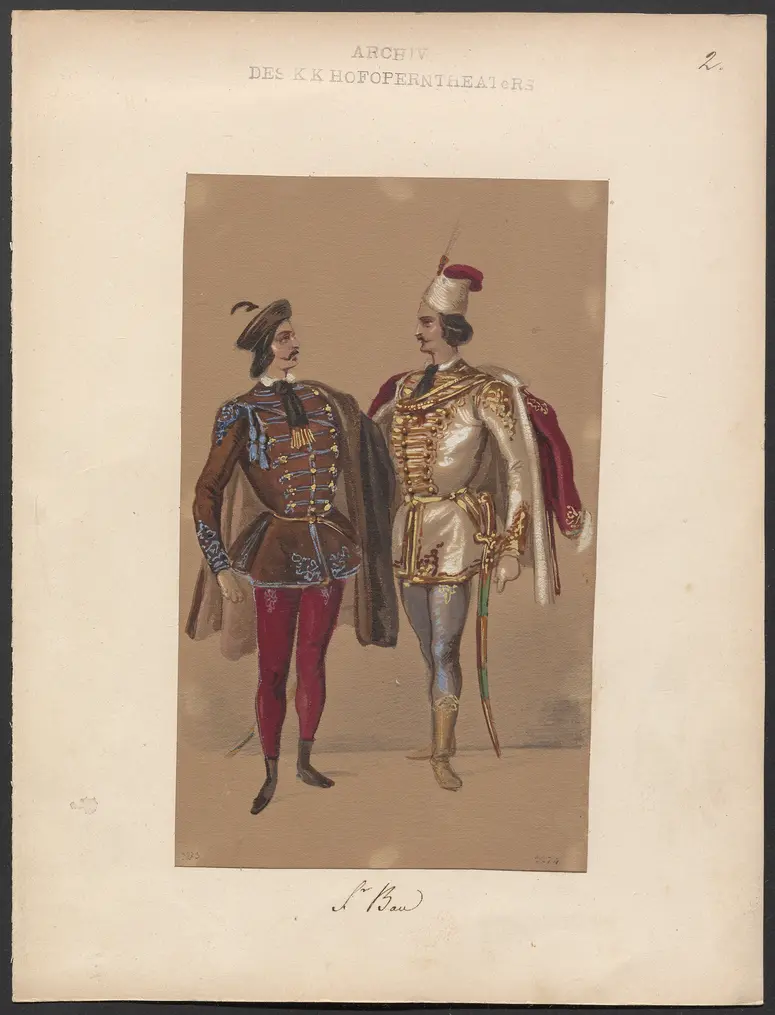 Juliska, Titel der Serie: Figurinen des k.k. Hofoperntheaters
