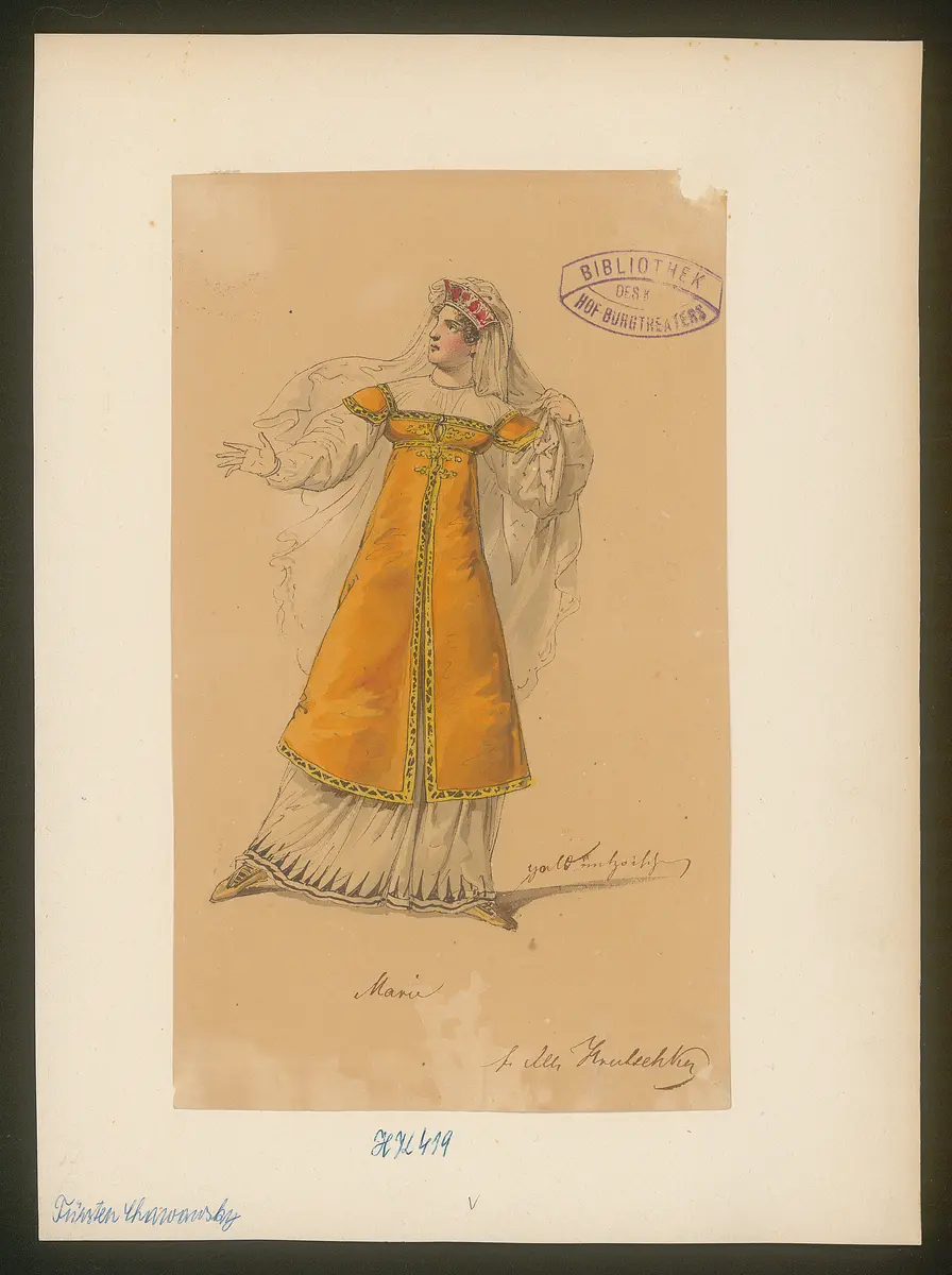 Die Fürsten Chawansky, Titel der Serie: Figurinen des k.k. Hof-Burgtheaters