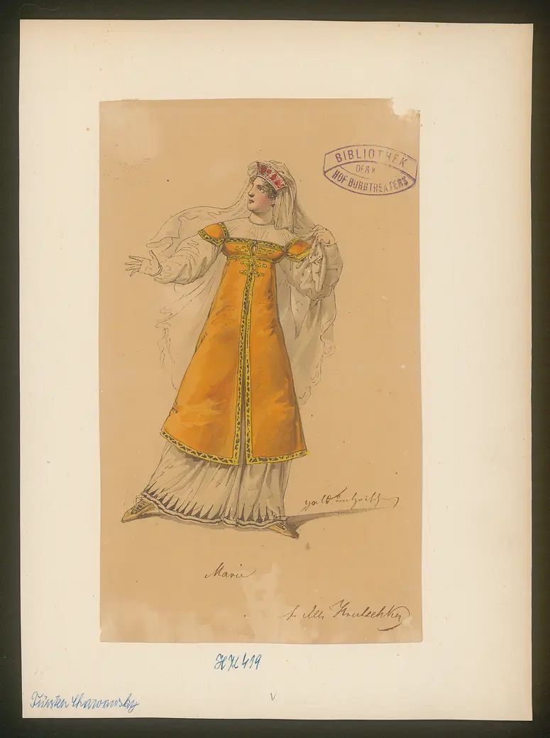 Die Fürsten Chawansky, Titel der Serie: Figurinen des k.k. Hof-Burgtheaters