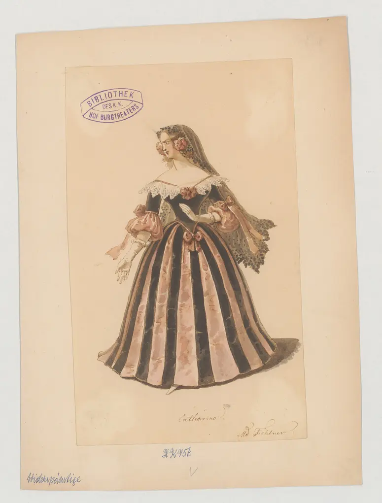 Der Widerspenstigen Zähmung, Originaltitel: The Taming of the Shrew, Titel der Serie: Figurinen des k.k. Hof-Burgtheaters