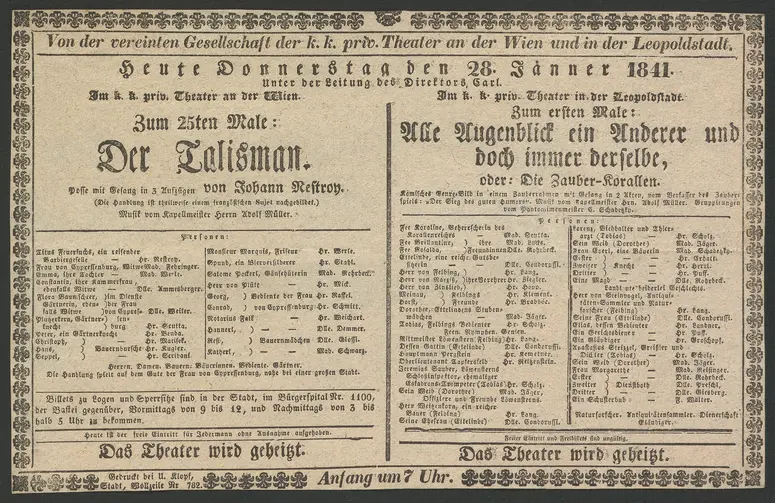 Der Talisman, Alle Augenblick ein Anderer und doch immer derselbe, oder Die Zauber-Korallen