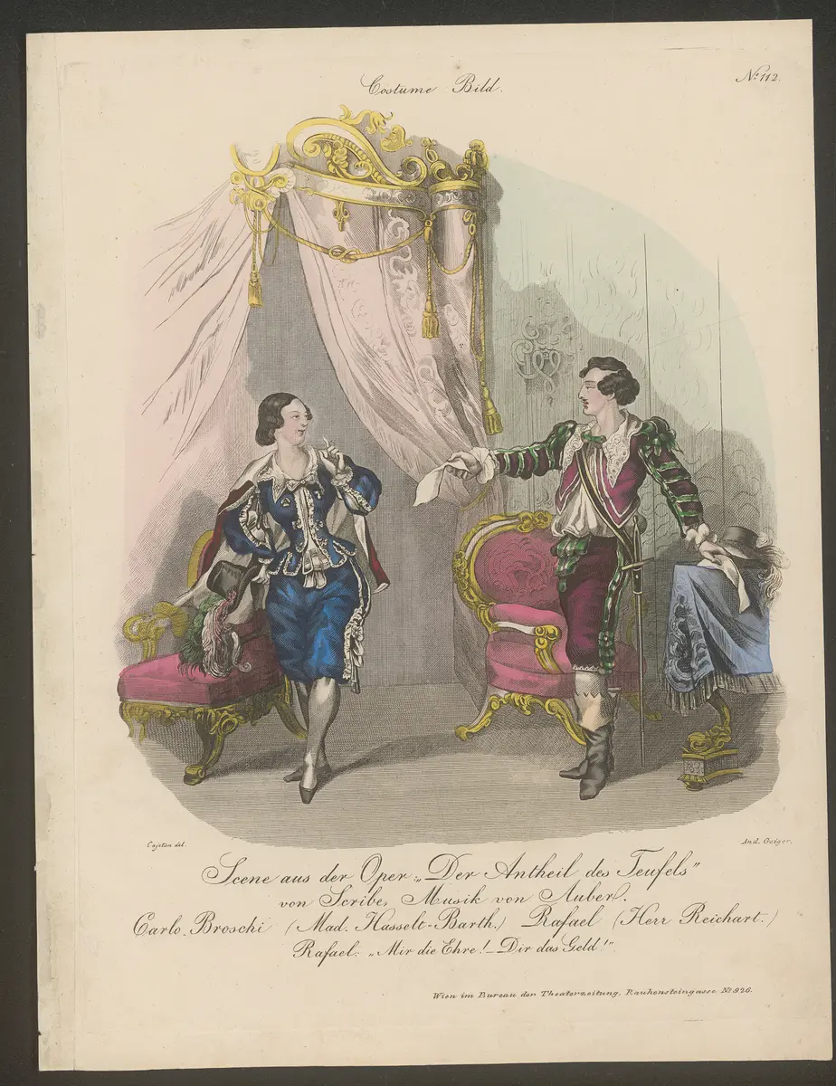 Der Antheil des Teufels, Titel der Serie: Costume-Bild, Name der Zeitschrift: Wiener Theaterzeitung