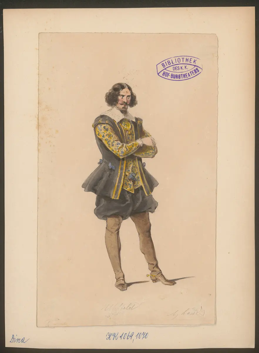 Dina, Titel der Serie: Figurinen des k.k. Hof-Burgtheaters