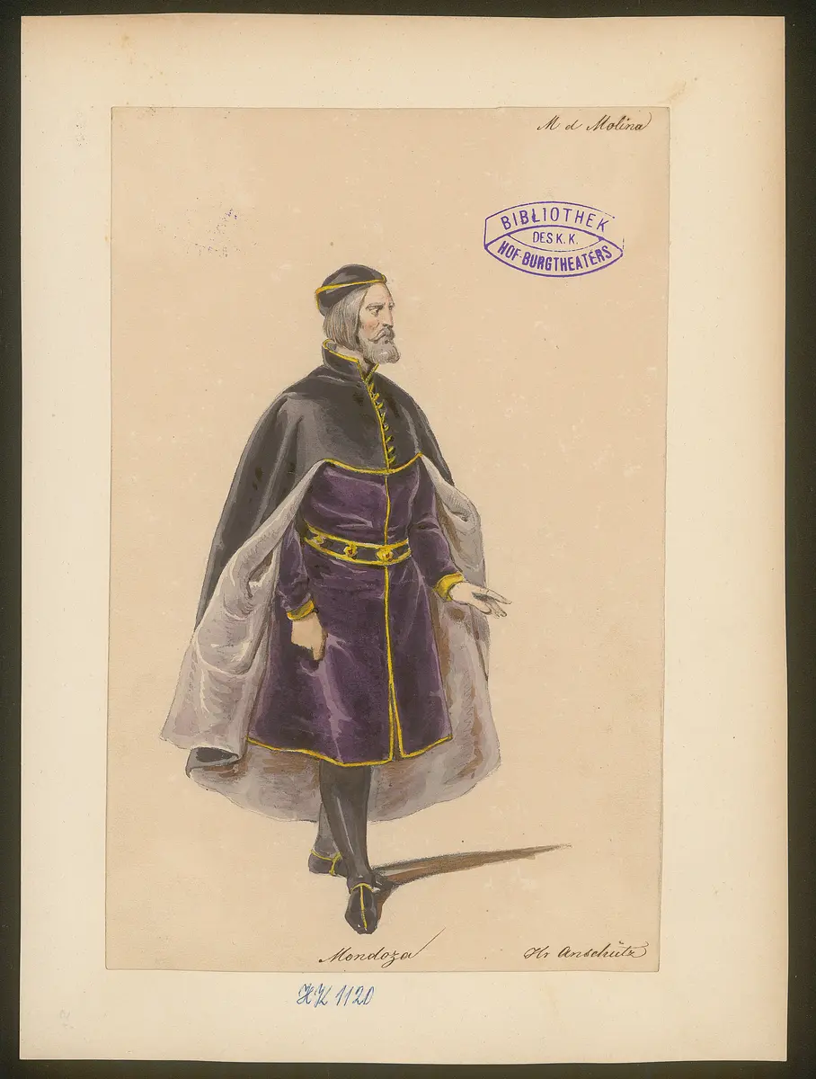 Donna Maria de Molina, Titel der Serie: Figurinen des k.k. Hof-Burgtheaters