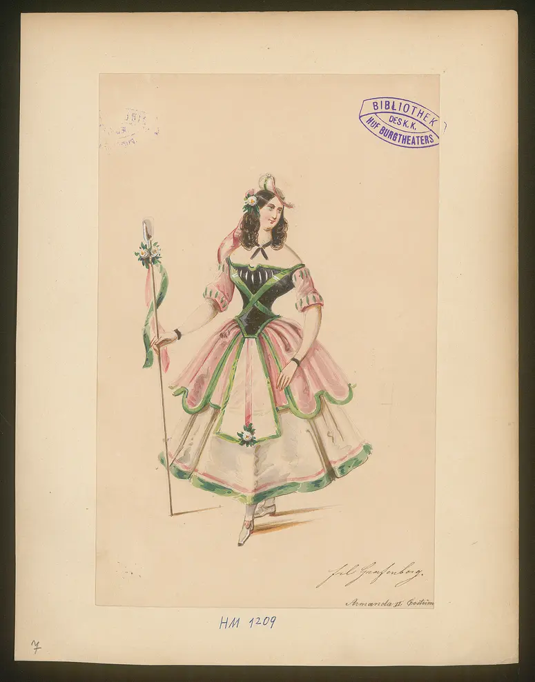 Das Urbild des Tartüffe, Titel der Serie: Figurinen des k.k. Hof-Burgtheaters