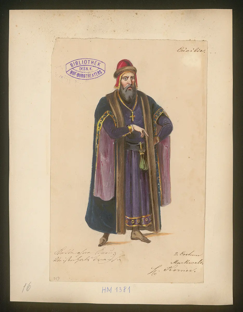 Cäcilia von Albano, Titel der Serie: Figurinen des k.k. Hof-Burgtheaters