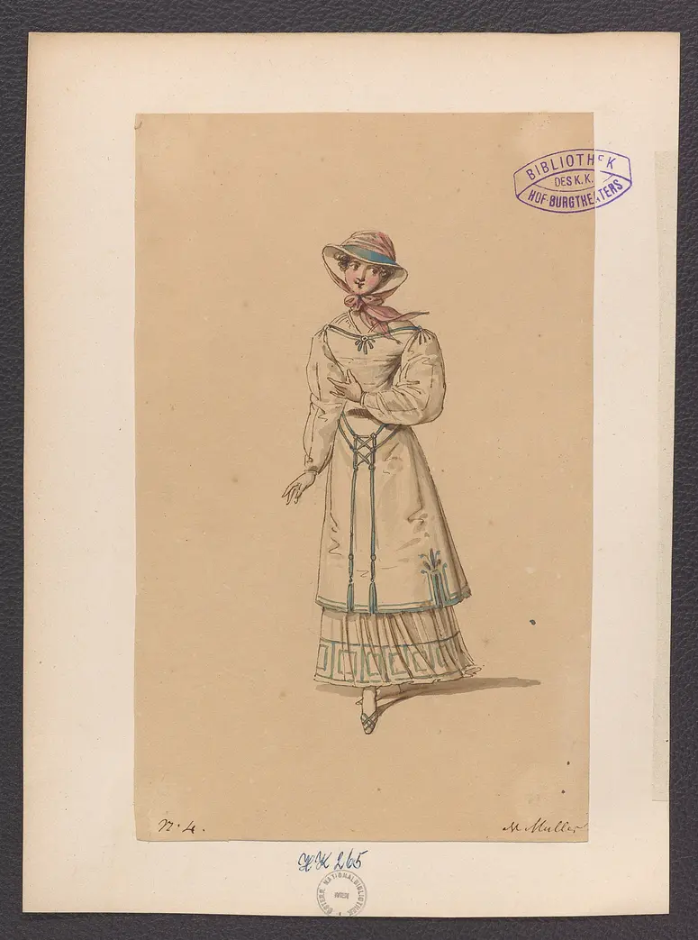 Die Feinde, Titel der Serie: Figurinen des k.k. Hof-Burgtheaters