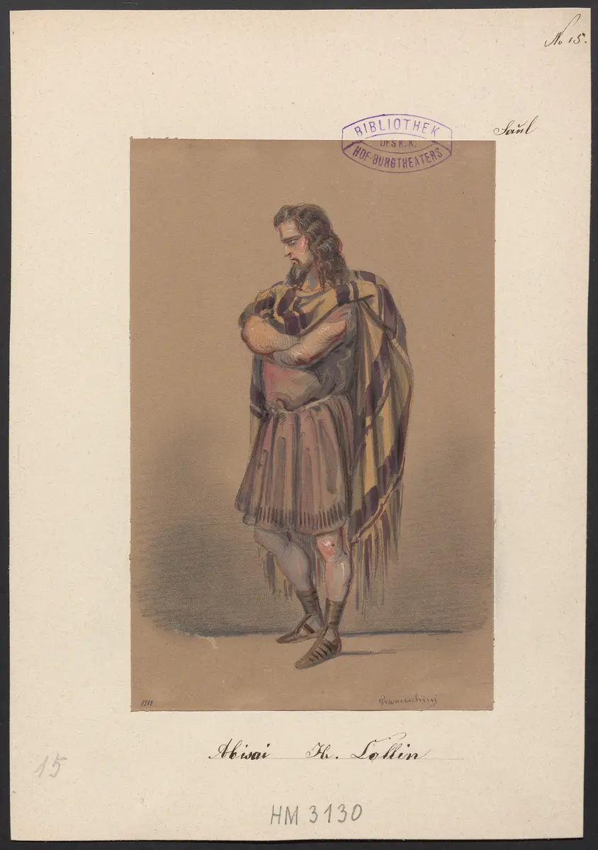 Saul, Titel der Serie: Figurinen des k.k. Hof-Burgtheaters