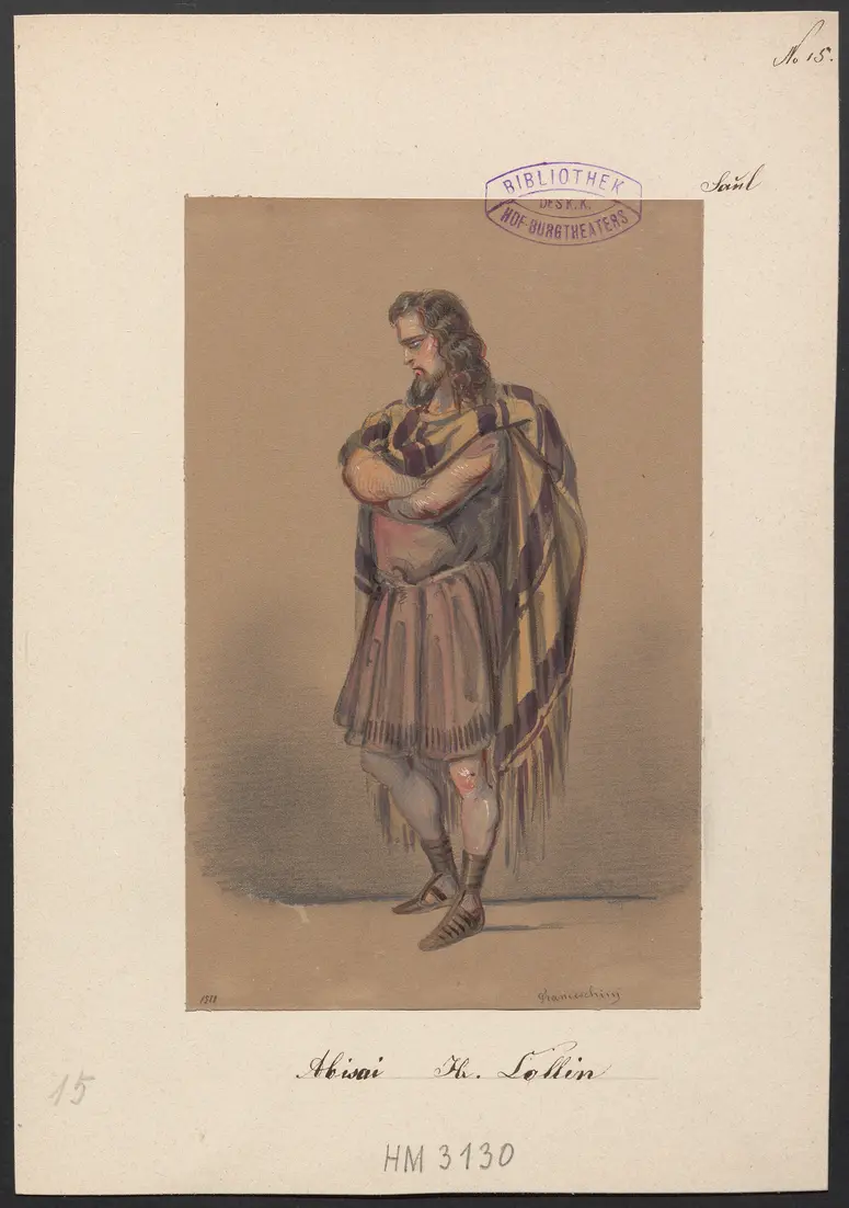 Saul, Titel der Serie: Figurinen des k.k. Hof-Burgtheaters