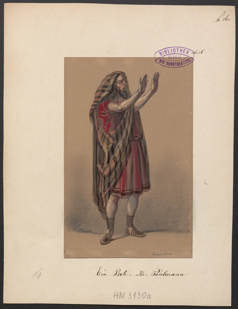 Saul, Titel der Serie: Figurinen des k.k. Hof-Burgtheaters