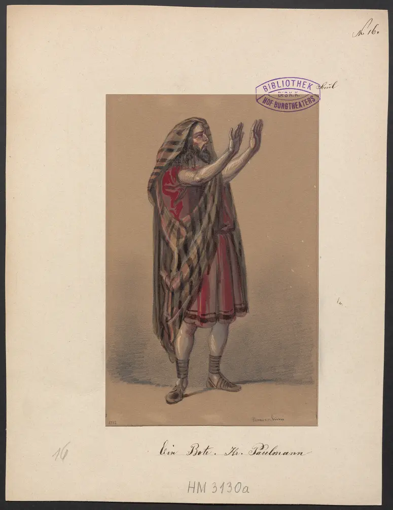 Saul, Titel der Serie: Figurinen des k.k. Hof-Burgtheaters