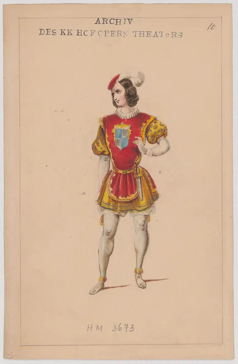 Rigoletto, Titel der Serie: Figurinen des k.k. Hofoperntheaters