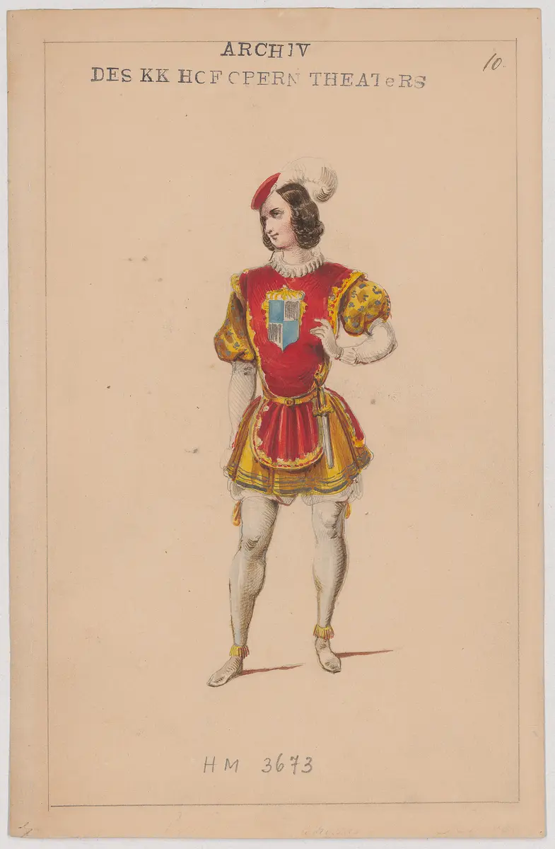 Rigoletto, Titel der Serie: Figurinen des k.k. Hofoperntheaters