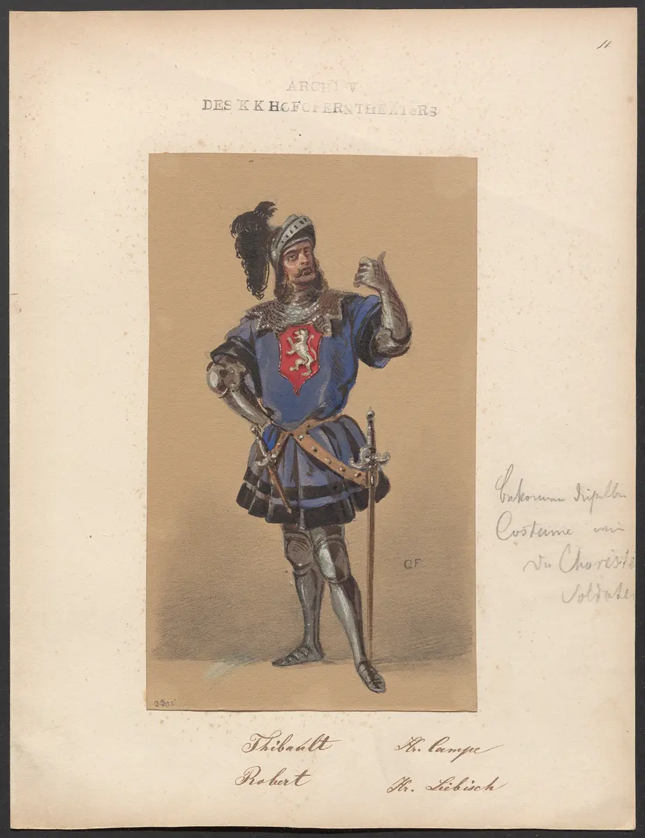 Die sizilianische Vesper, Originaltitel: Les vêpres siciliennes, Titel der Serie: Figurinen des k.k. Hofoperntheaters