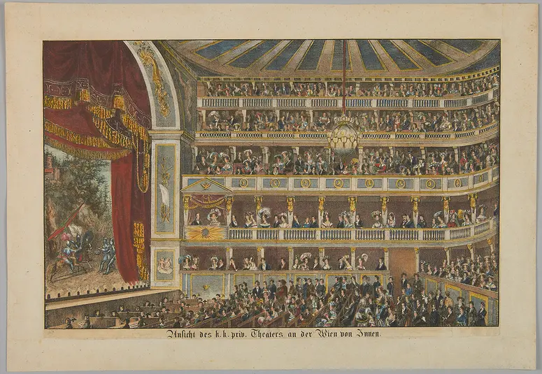 Wien, Theater an der Wien, Titel in Vorlageform: Ansicht des k.k. privat. Theaters an der Wien von Innen