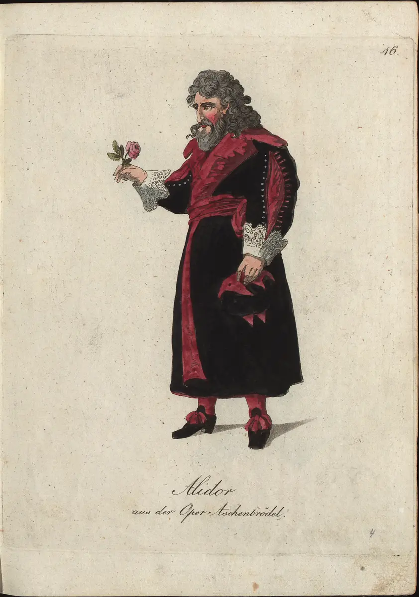 Aschenbrödel, Titel der Serie: Auswahl schöner Costumes für Theater- und Ball-Anzüge