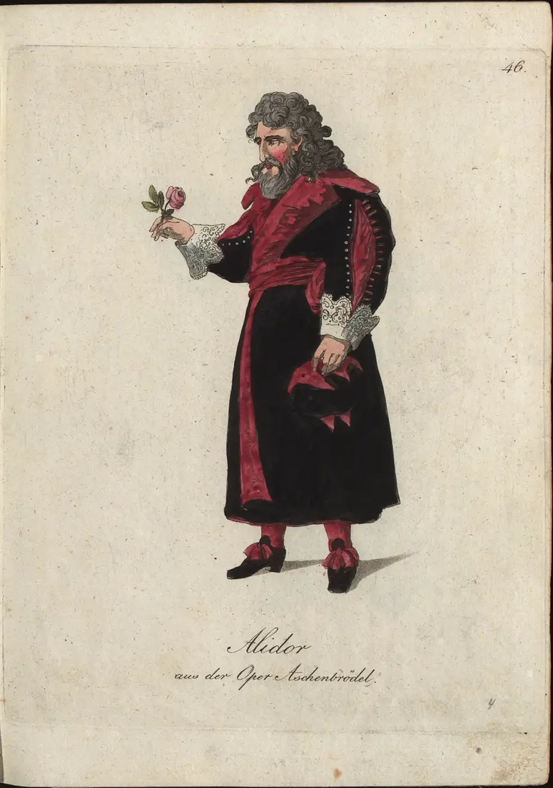 Aschenbrödel, Titel der Serie: Auswahl schöner Costumes für Theater- und Ball-Anzüge