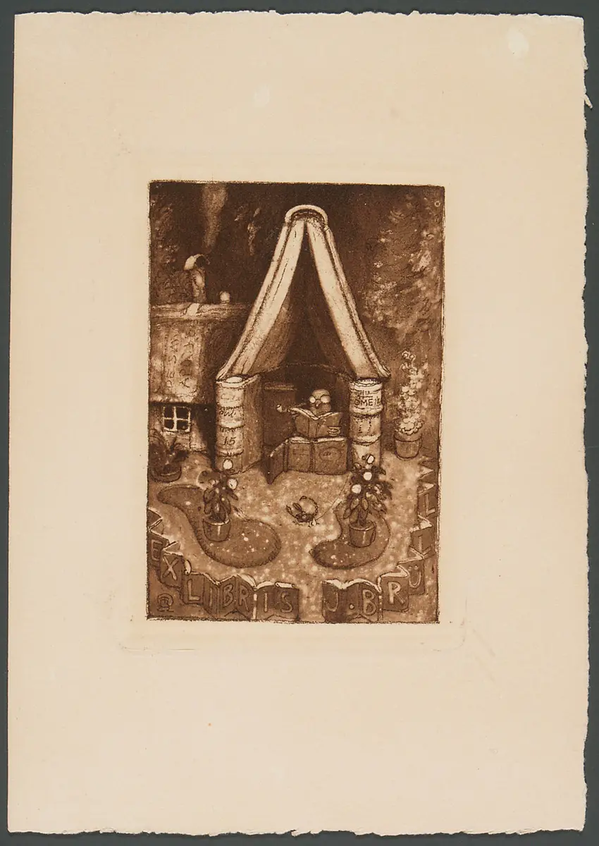 Exlibris Julius Brüll, Titel in Vorlageform: Exlibris J. Brüll