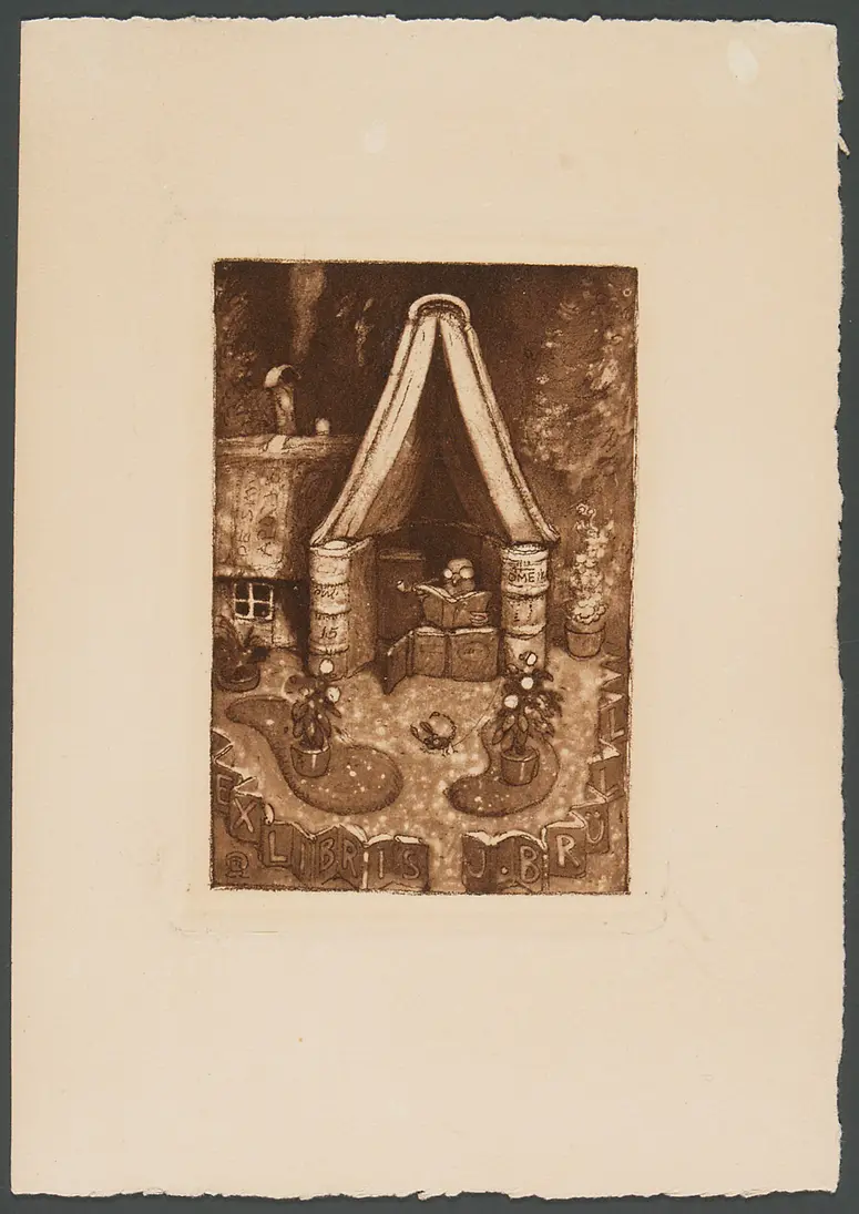 Exlibris Julius Brüll, Titel in Vorlageform: Exlibris J. Brüll