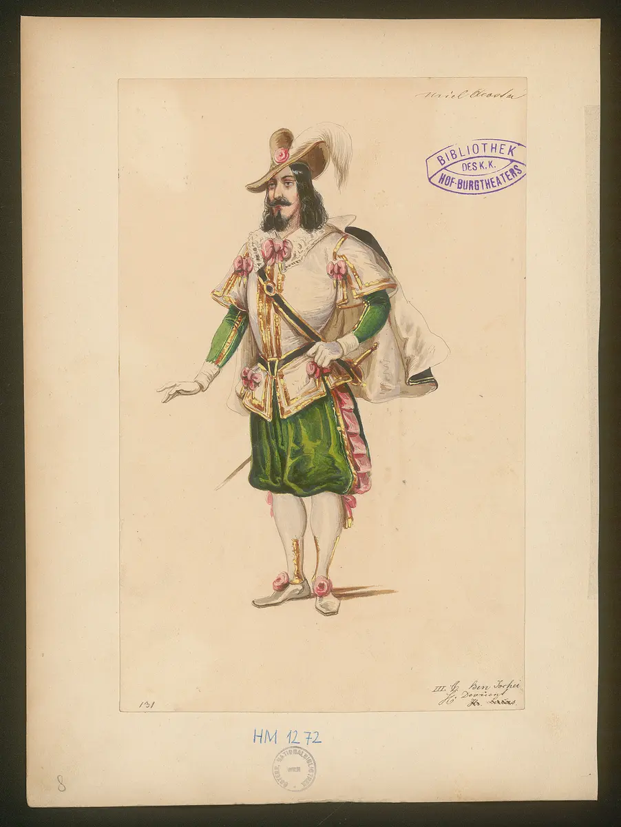 Uriel Acosta, Titel der Serie: Figurinen des k.k. Hof-Burgtheaters