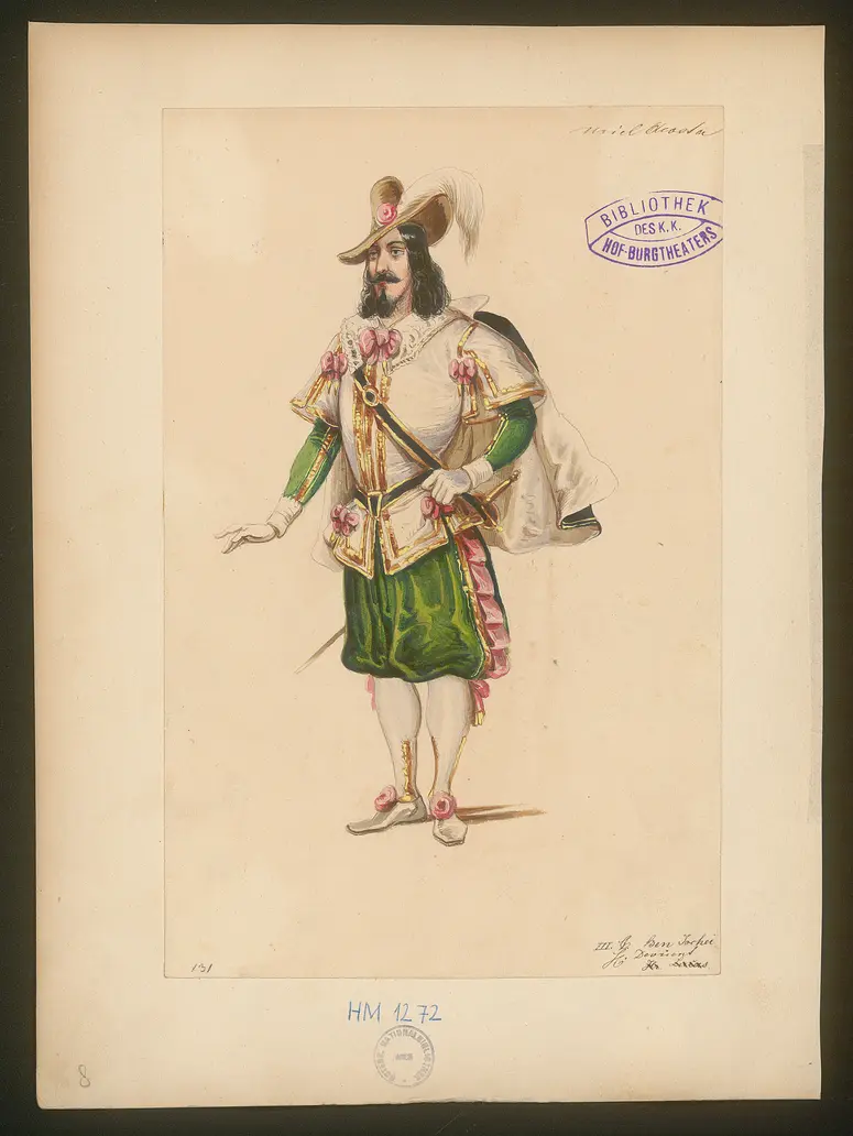 Uriel Acosta, Titel der Serie: Figurinen des k.k. Hof-Burgtheaters