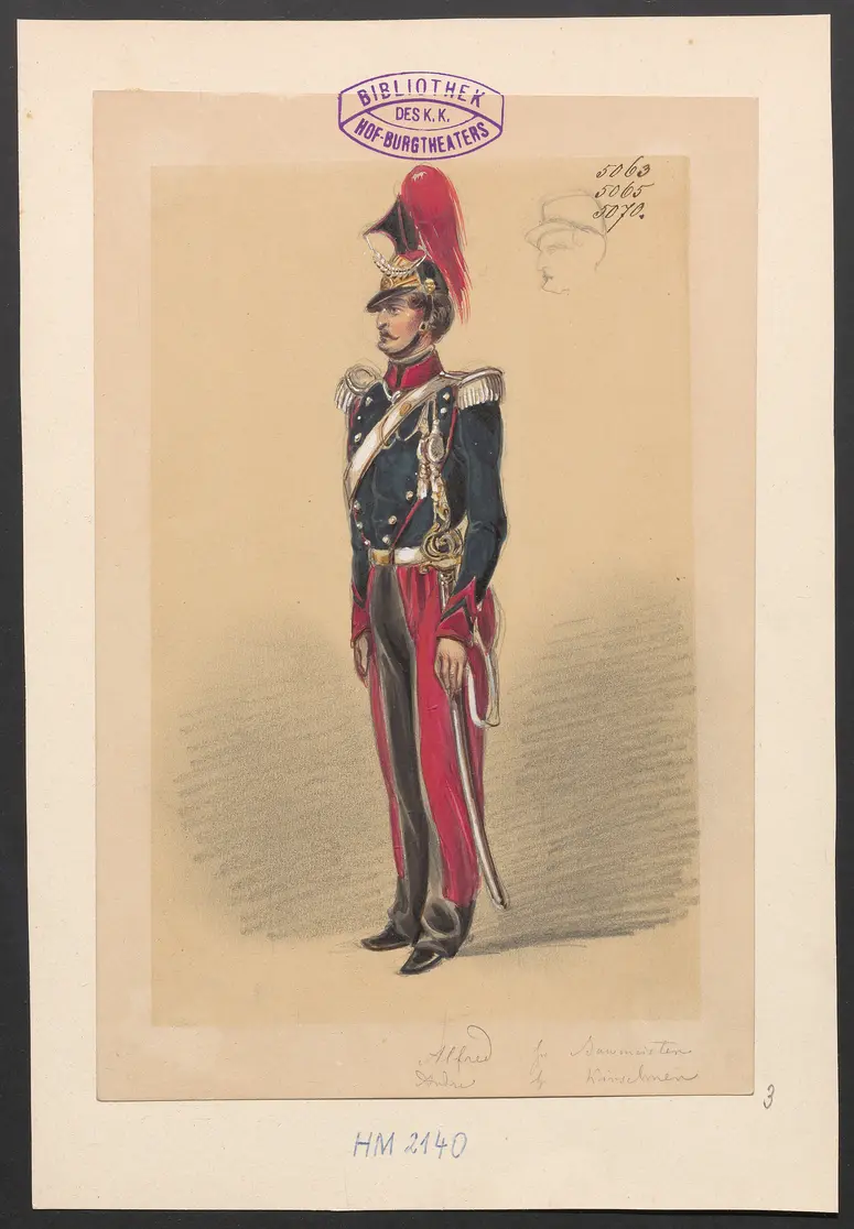 Der Freiwillige, Titel der Serie: Figurinen des k.k. Hof-Burgtheaters